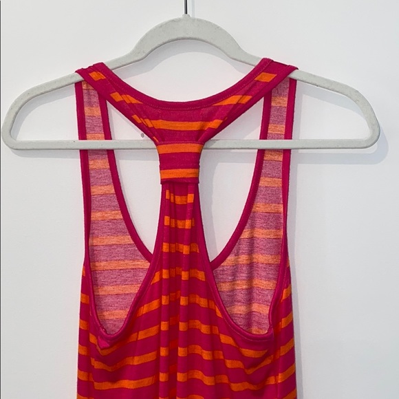 Orange & Pink stripped Maxi Dress - Picture 3 of 4